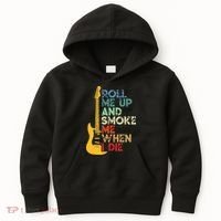 Roll Me Up And Smoke Me When I Die Guitar Kids Hoodie thumb 0