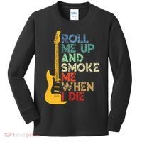 Roll Me Up And Smoke Me When I Die Guitar Kids Long Sleeve Shirt thumb 0