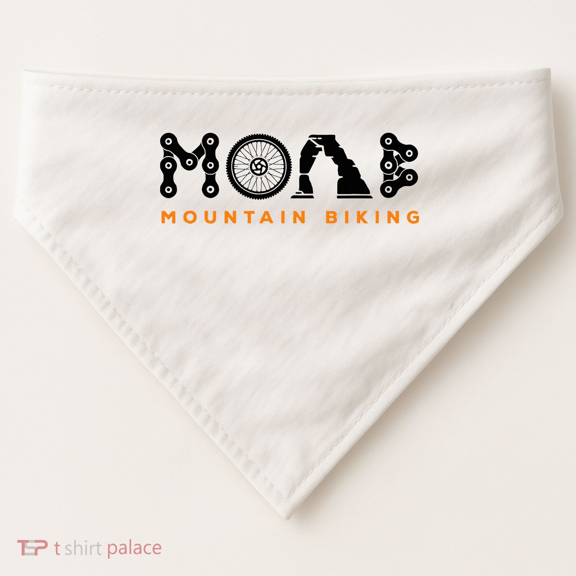Retro Moab Utah Souvenir Mountain Biking Mtb Trail Riding USA-Made Doggie Bandana
