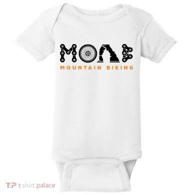 Retro Moab Utah Souvenir Mountain Biking Mtb Trail Riding Baby Bodysuit