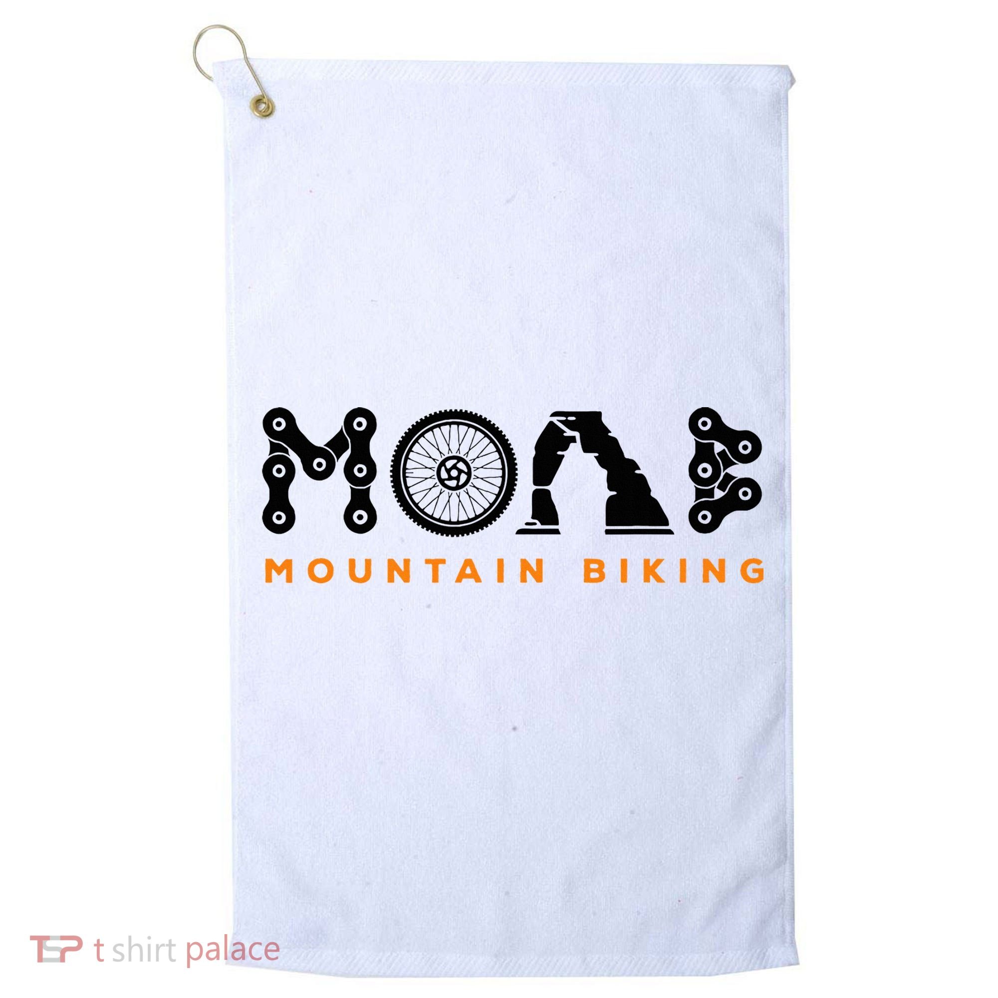 Retro Moab Utah Souvenir Mountain Biking Mtb Trail Riding Golf Towel