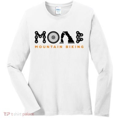 Retro Moab Utah Souvenir Mountain Biking Mtb Trail Riding Women's Long Sleeve Shirt