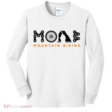 Retro Moab Utah Souvenir Mountain Biking Mtb Trail Riding Kids Long Sleeve Shirt