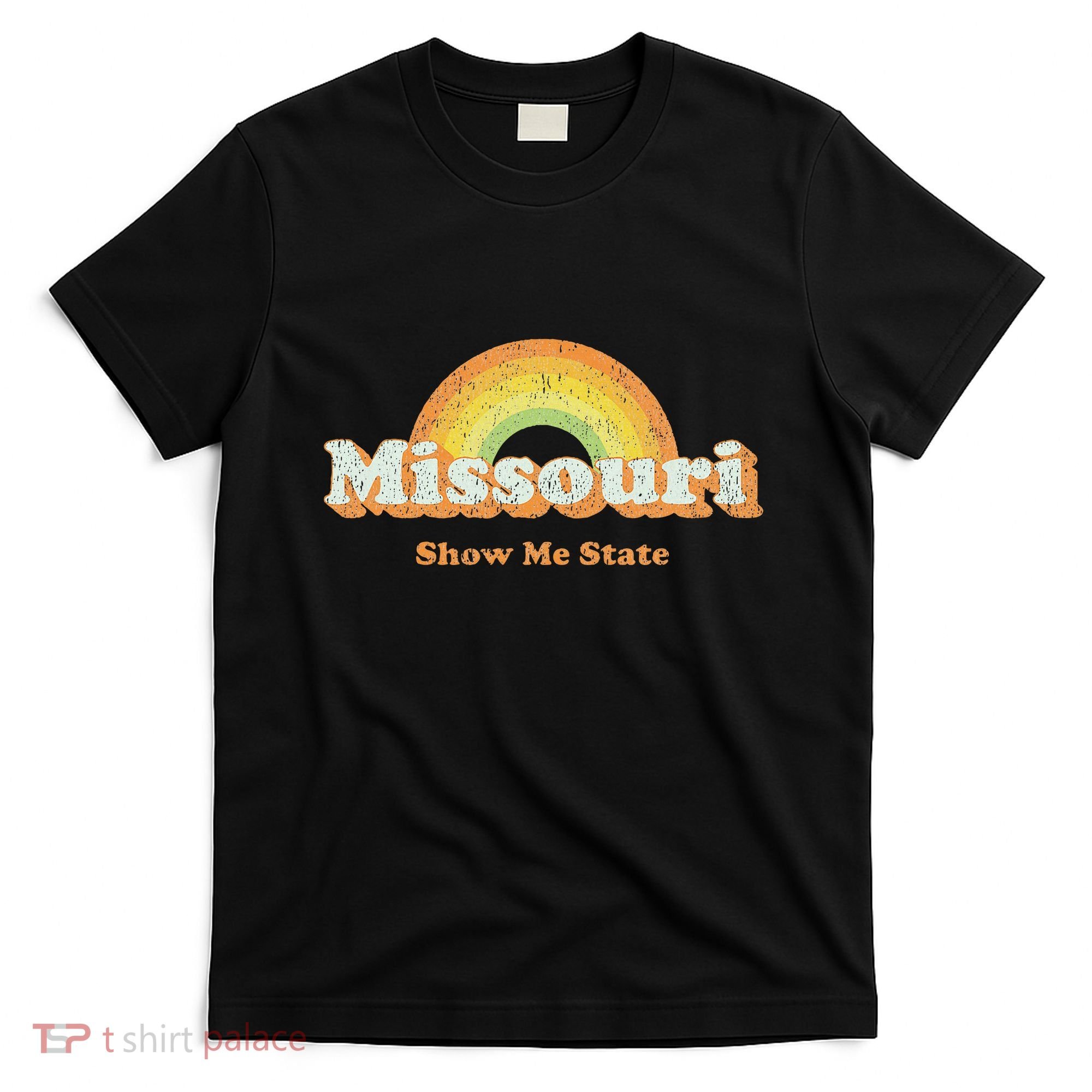 Retro Missouri Vintage 70s Rainbow T-Shirt