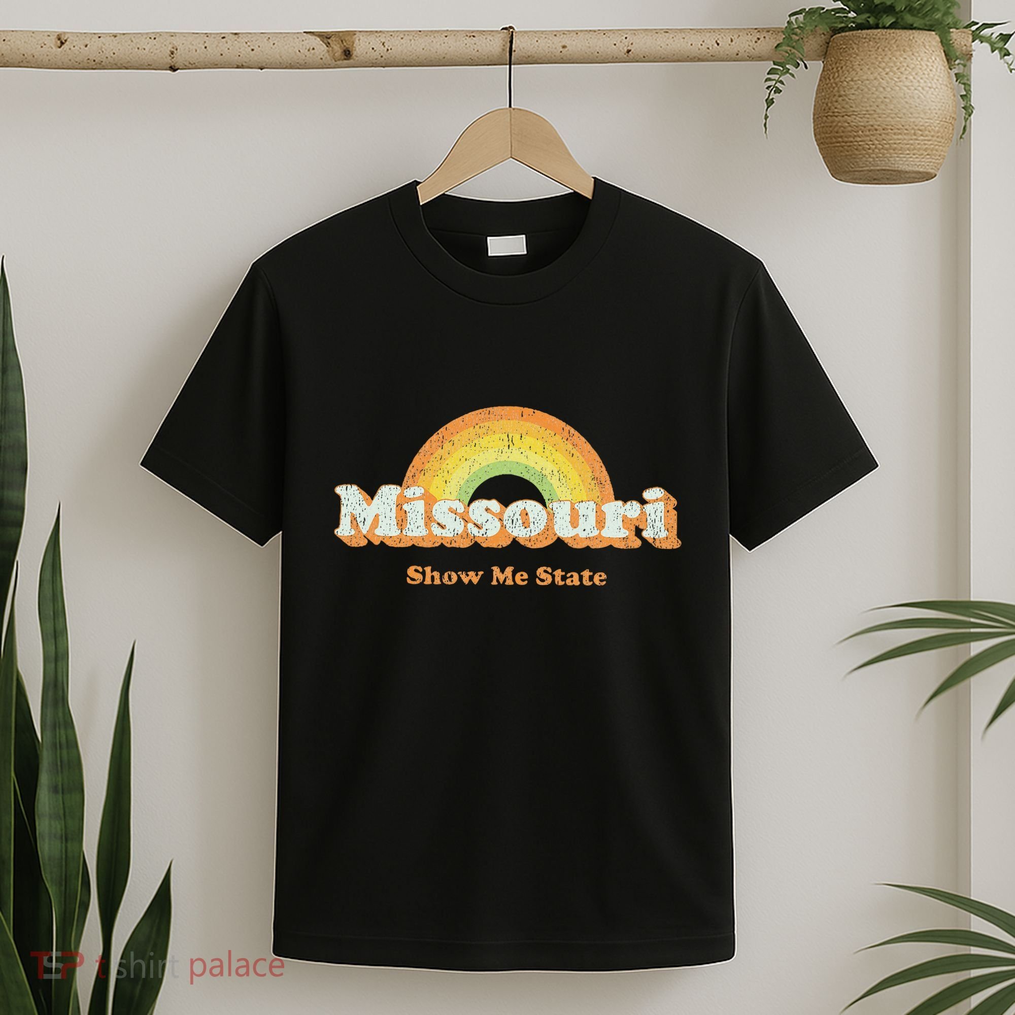 Retro Missouri Vintage 70s Rainbow T-Shirt