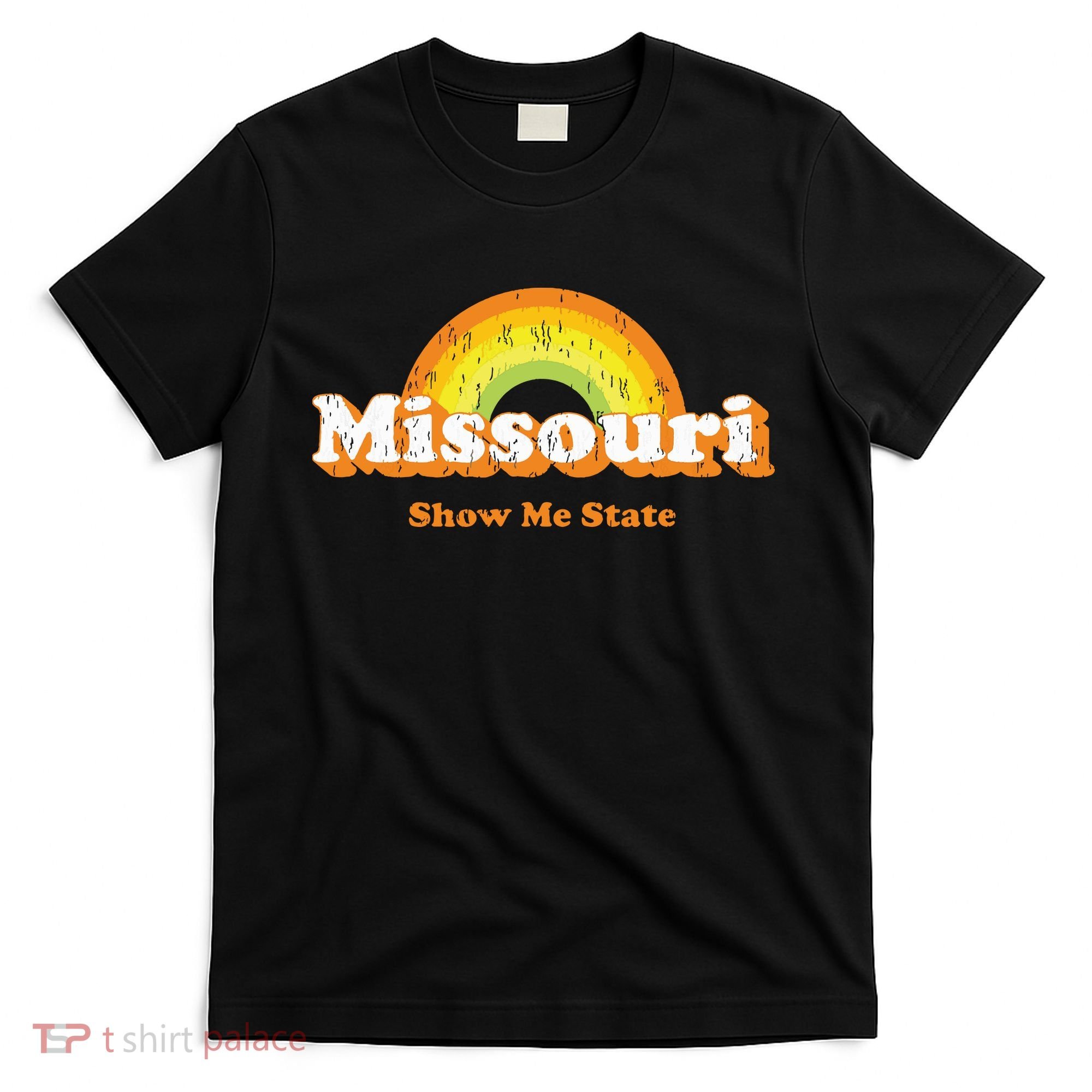 Retro Missouri Vintage 70s Rainbow T-Shirt