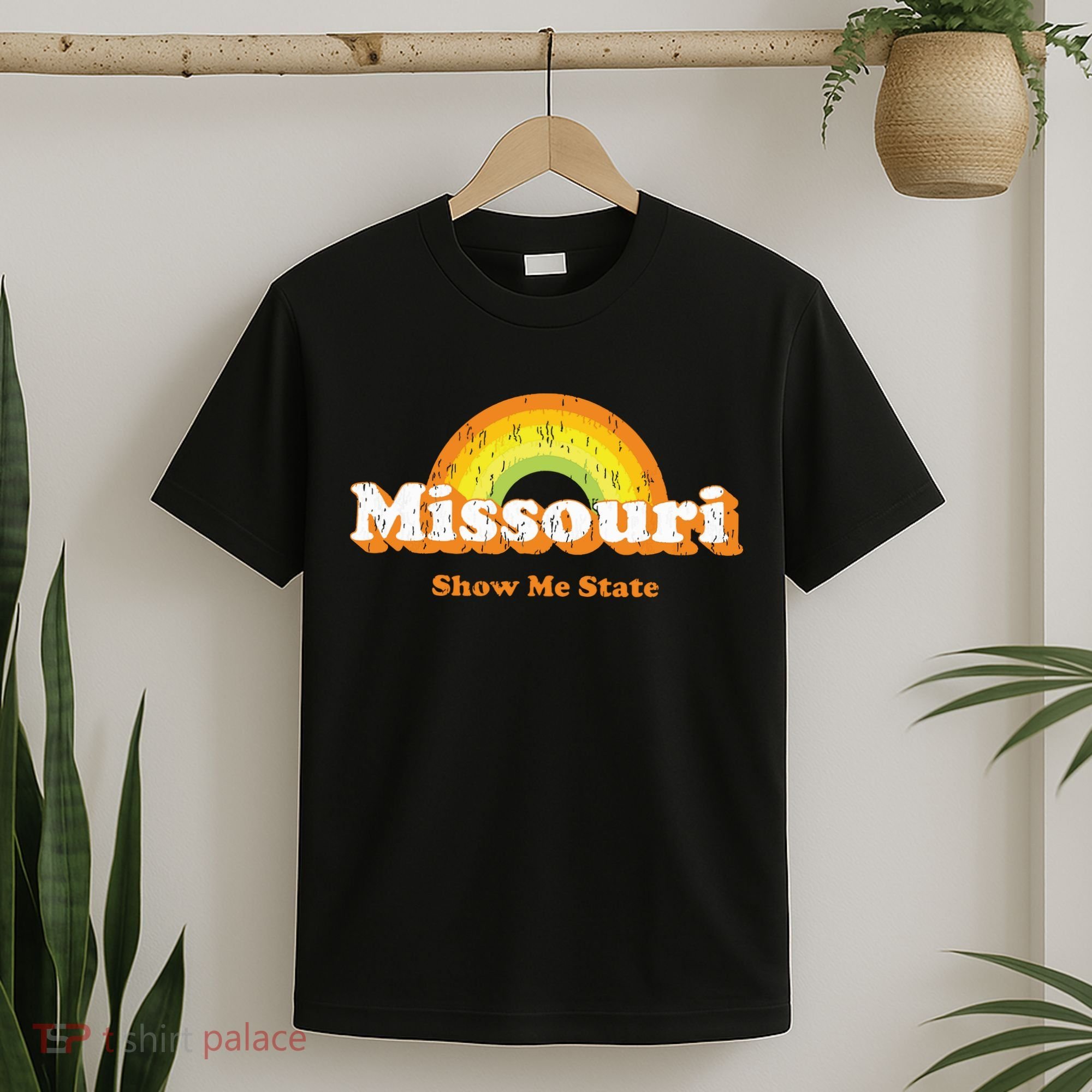 Retro Missouri Vintage 70s Rainbow T-Shirt