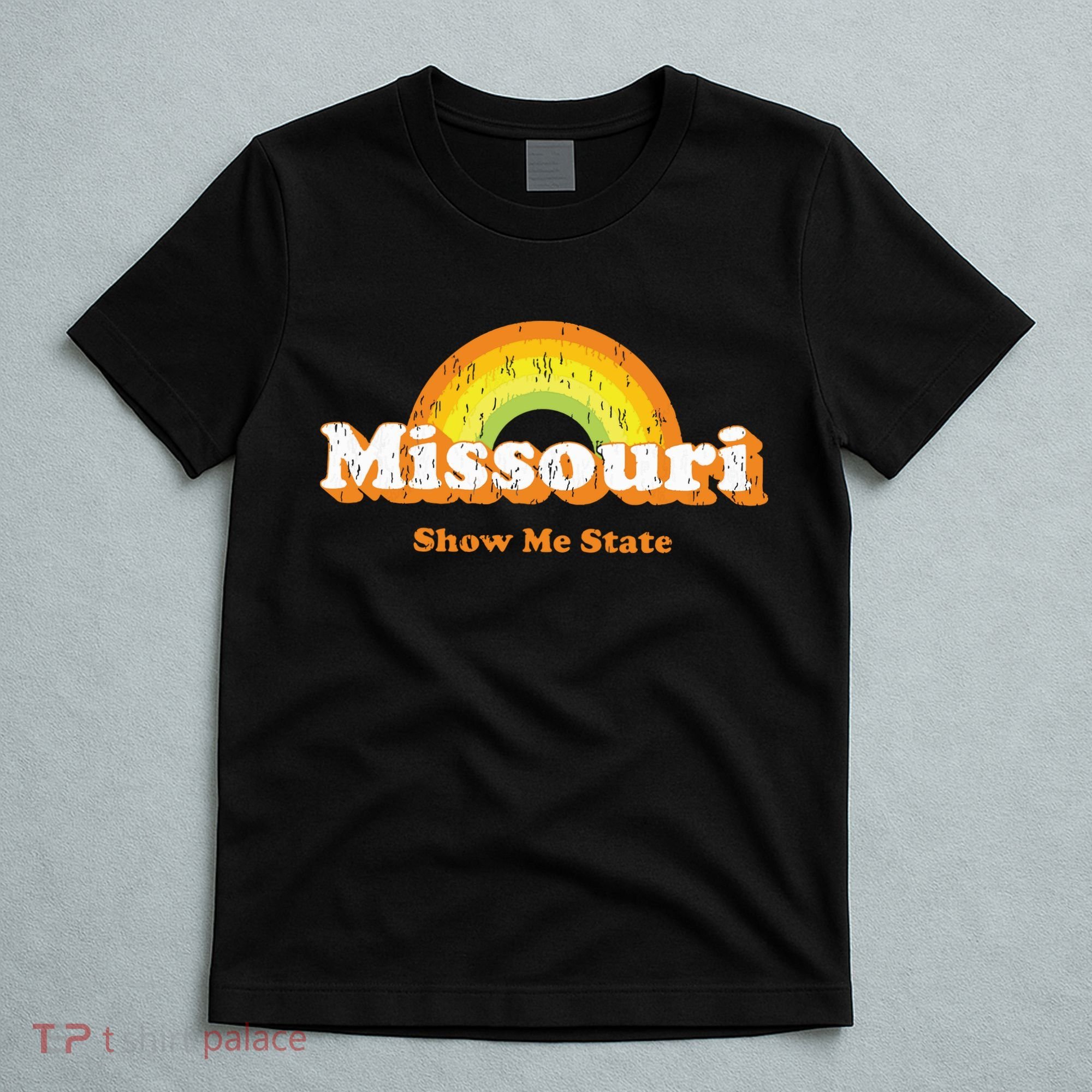 Retro Missouri Vintage 70s Rainbow T-Shirt