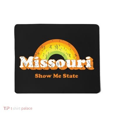 Retro Missouri Vintage 70s Rainbow Mousepad