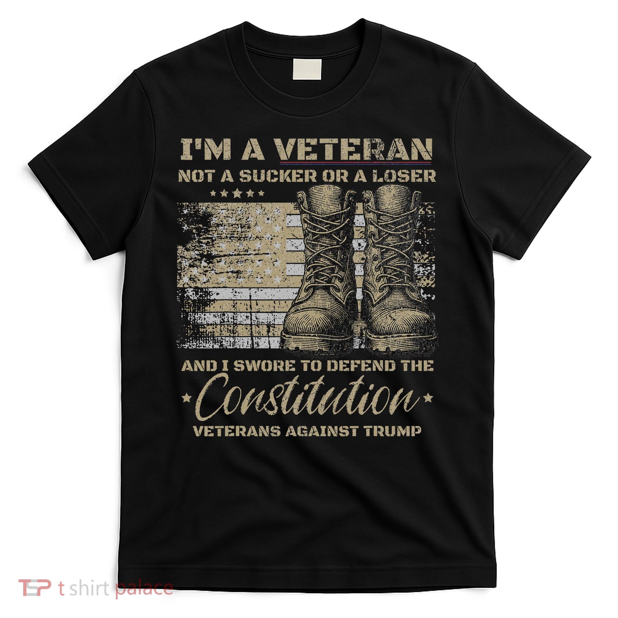 Retro Military Veterans Against Trump Bernie Protest Vintage T-Shirt