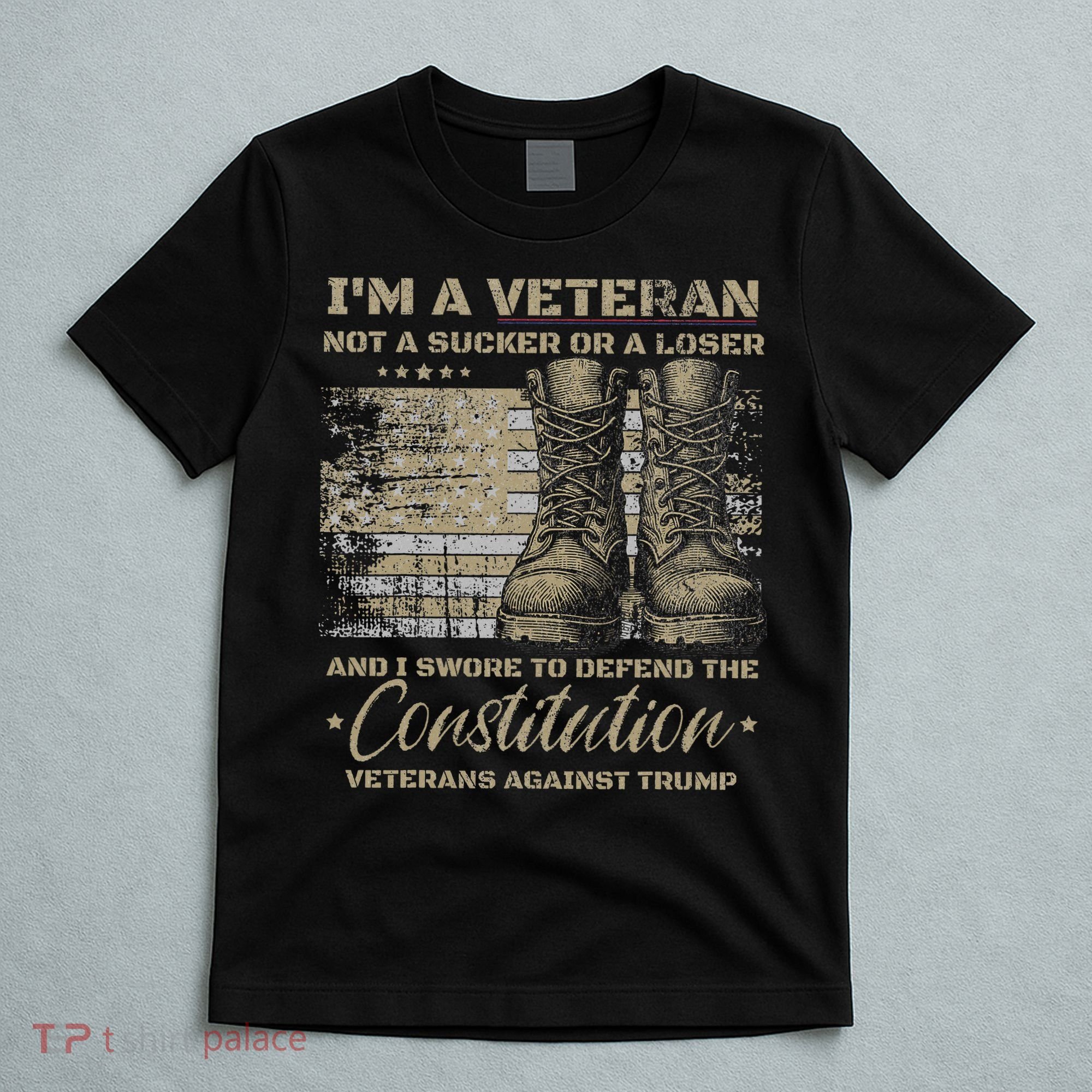 Retro Military Veterans Against Trump Bernie Protest Vintage T-Shirt