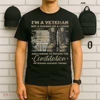 Retro Military Veterans Against Trump Bernie Protest Vintage T-Shirt thumb 6