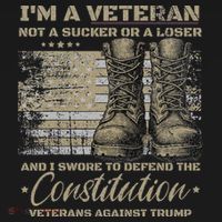 Retro Military Veterans Against Trump Bernie Protest Vintage T-Shirt thumb 7