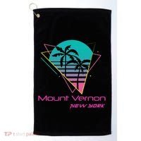 Retro Mount Vernon New York Golf Towel thumb 0