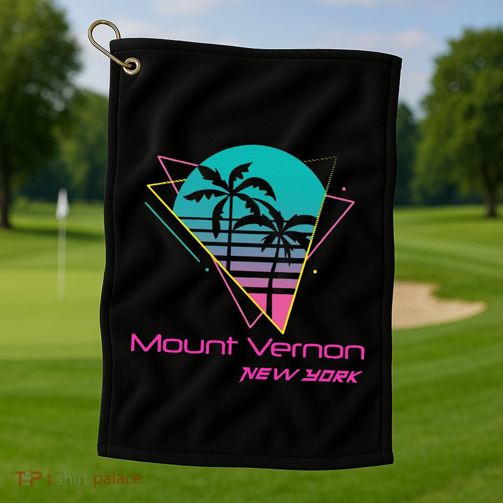 Retro Mount Vernon New York Golf Towel