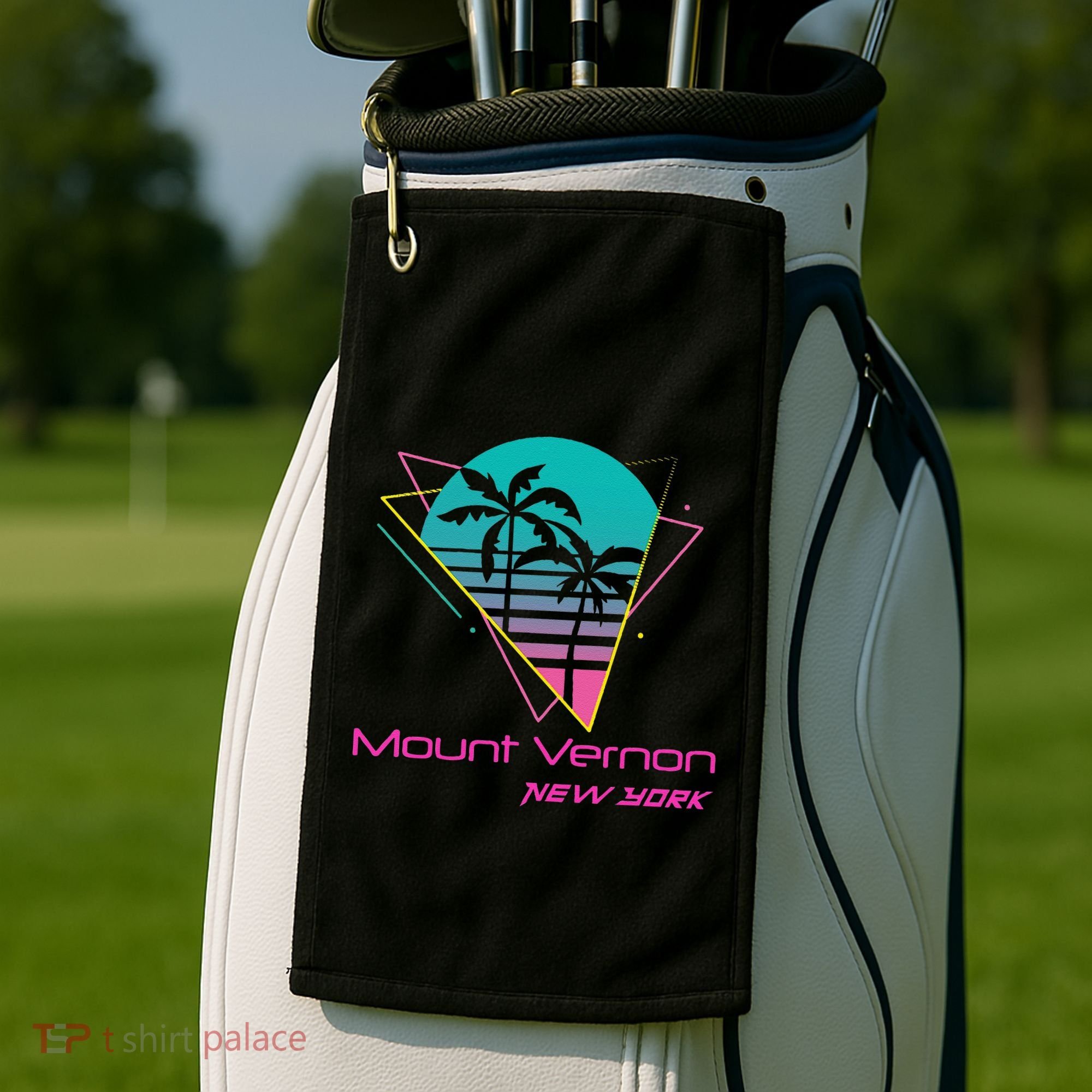Retro Mount Vernon New York Golf Towel