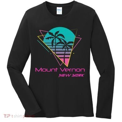 Retro Mount Vernon New York Women's Long Sleeve Shirt