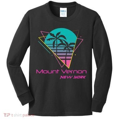 Retro Mount Vernon New York Kids Long Sleeve Shirt
