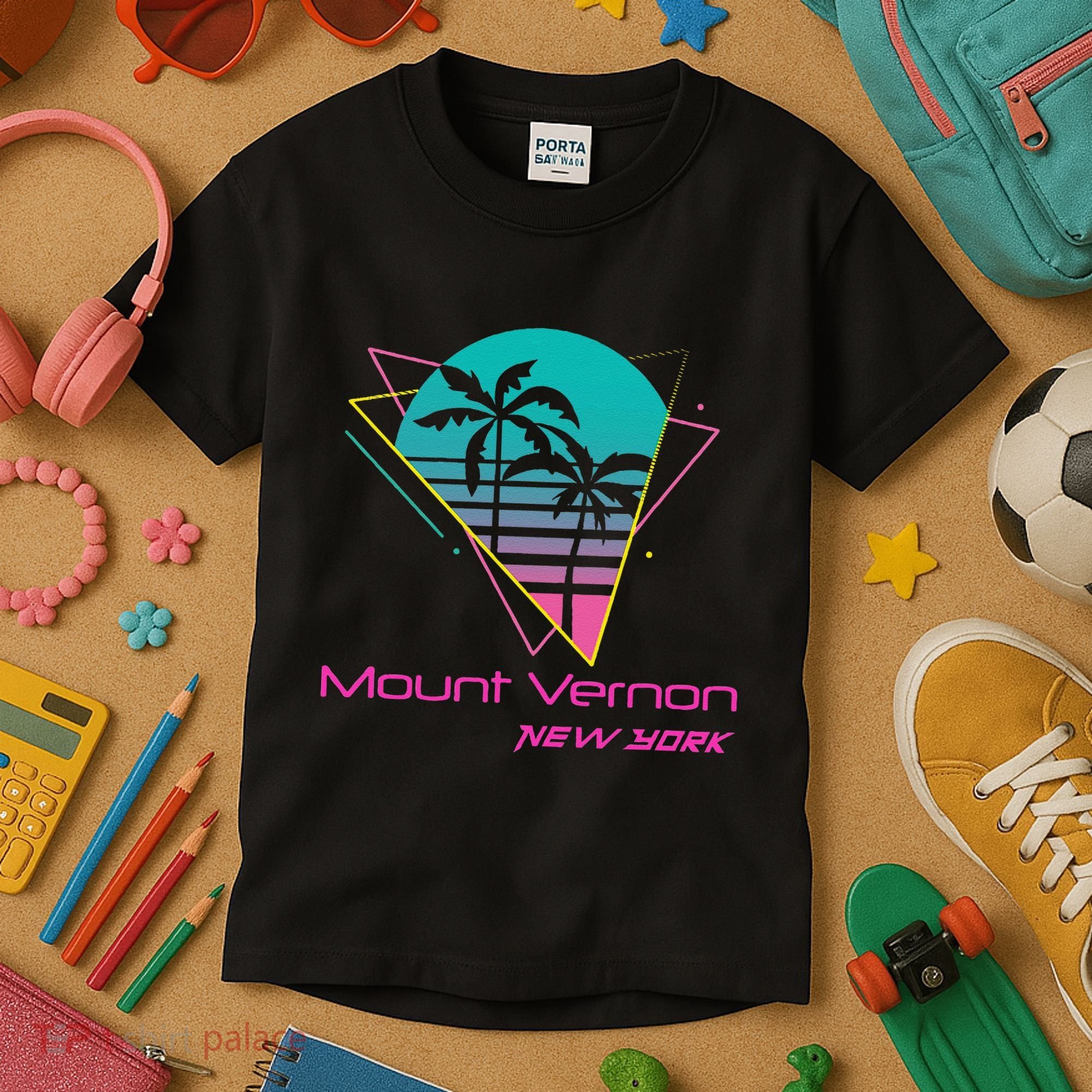 Retro Mount Vernon New York Kids T-Shirt