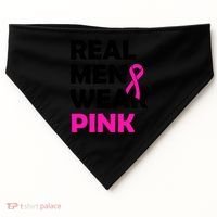 Real M.e.n Wear Pink Breast Cancer Awareness USA-Made Doggie Bandana thumb 0