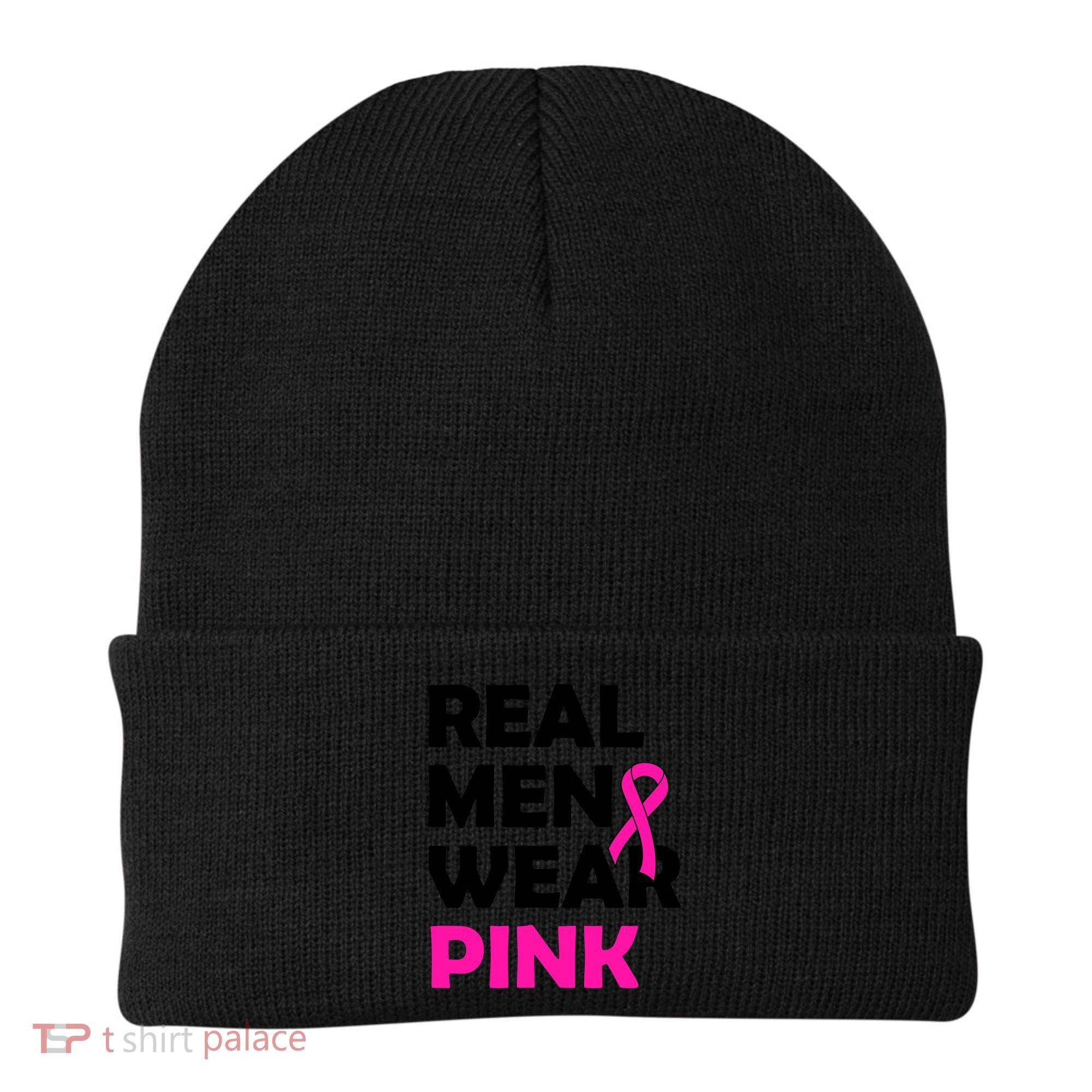 Real M.e.n Wear Pink Breast Cancer Awareness Beanie