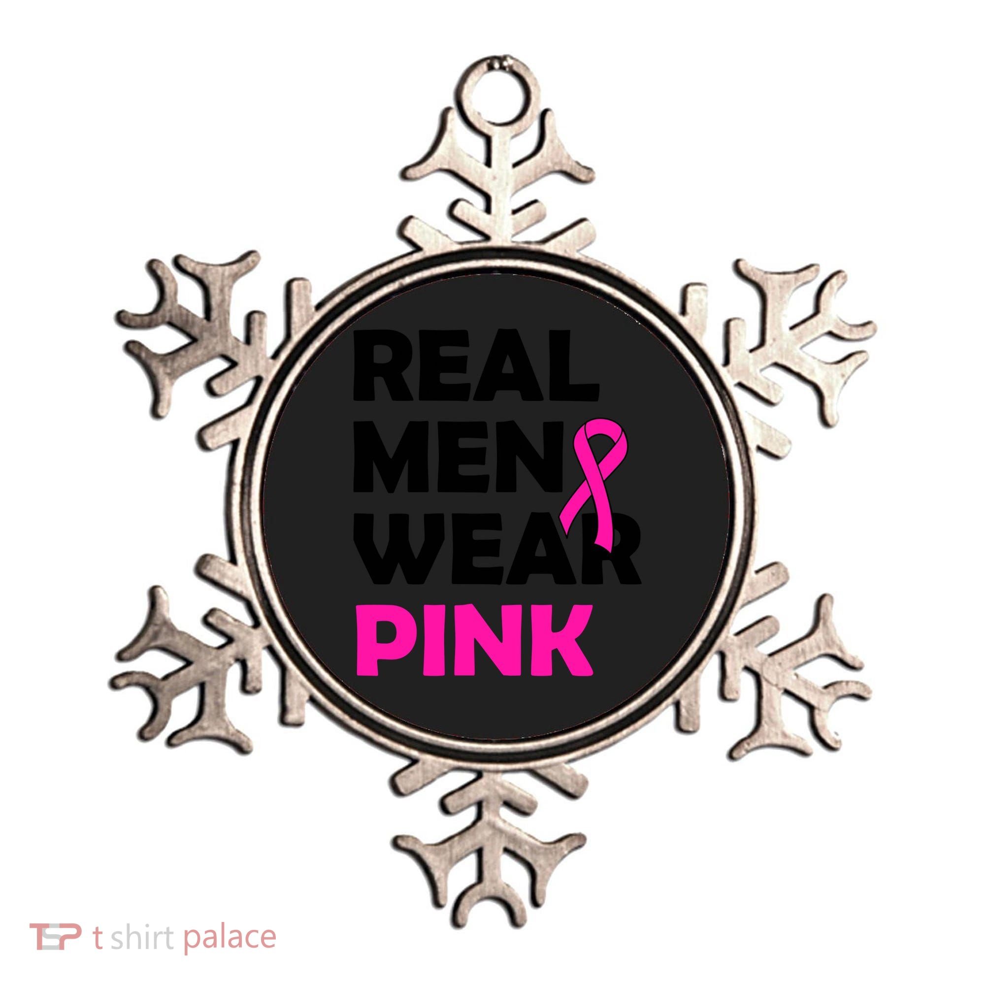 Real M.e.n Wear Pink Breast Cancer Awareness Ornament