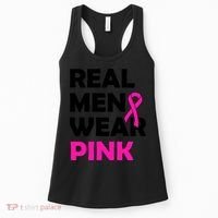Real M.e.n Wear Pink Breast Cancer Awareness Women's Tank Top thumb 0