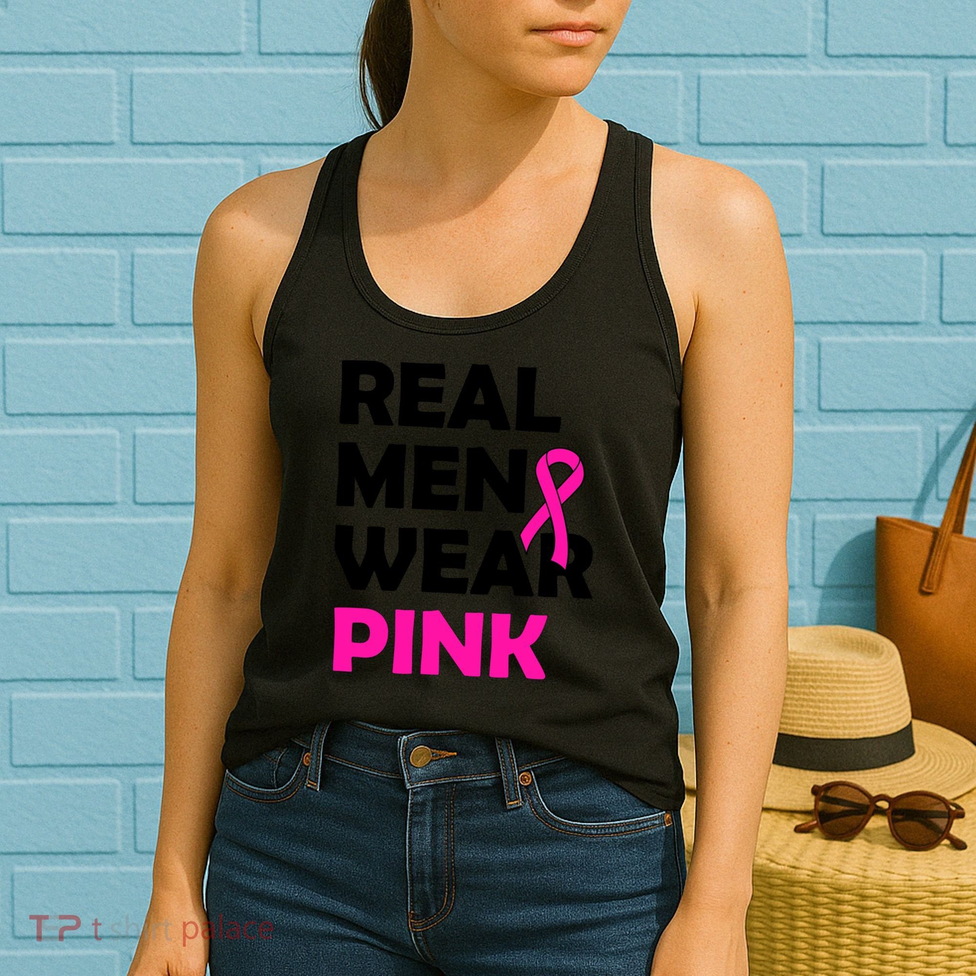 Real M.e.n Wear Pink Breast Cancer Awareness Women's Tank Top