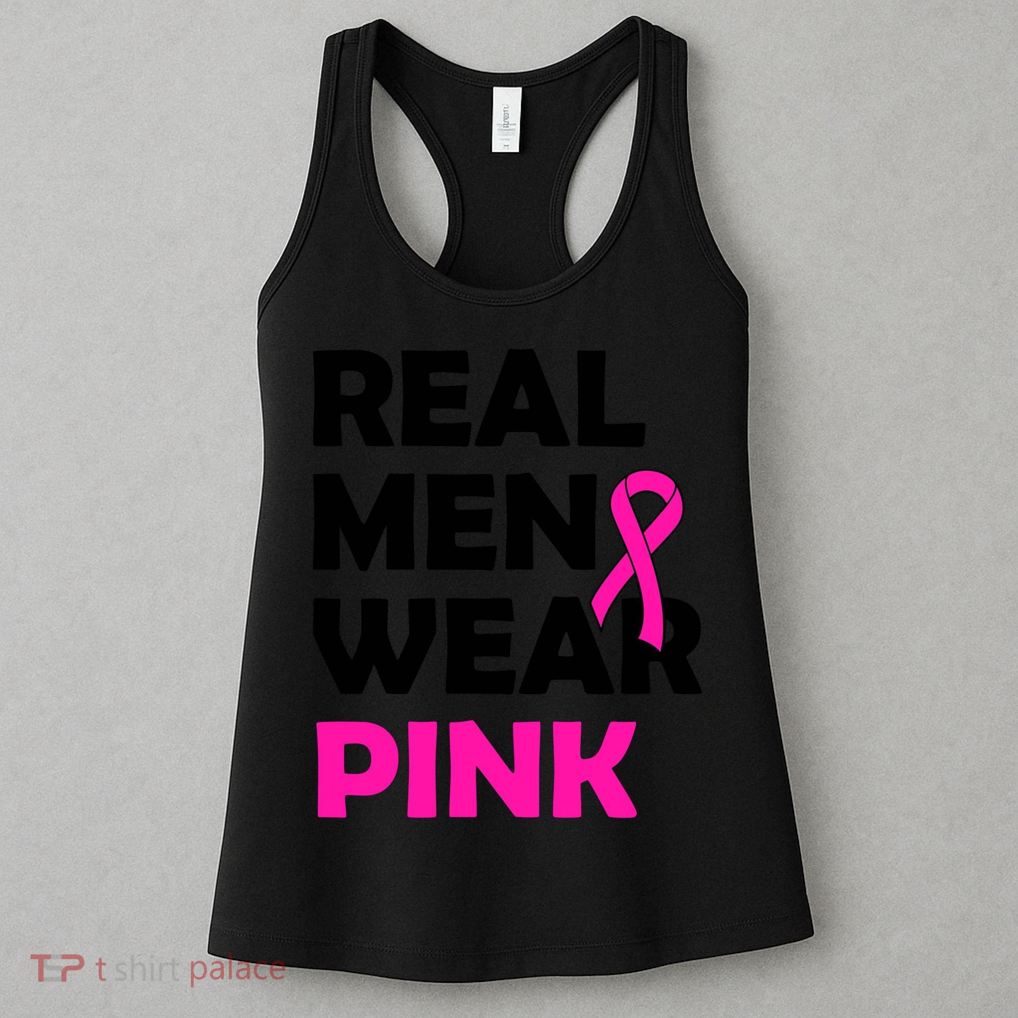 Real M.e.n Wear Pink Breast Cancer Awareness Women's Tank Top