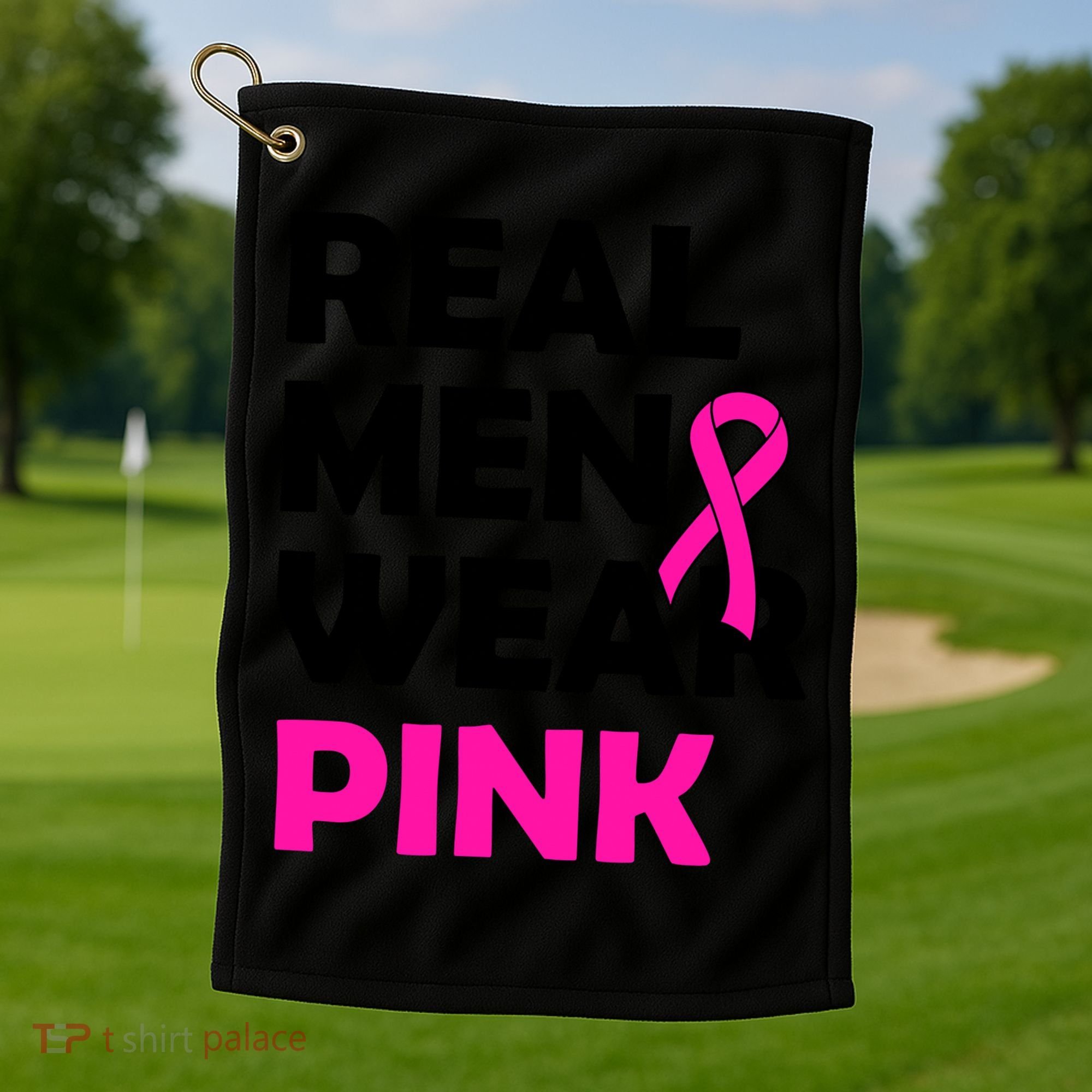 Real M.e.n Wear Pink Breast Cancer Awareness Golf Towel