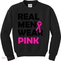Real M.e.n Wear Pink Breast Cancer Awareness Kids Sweatshirt thumb 0