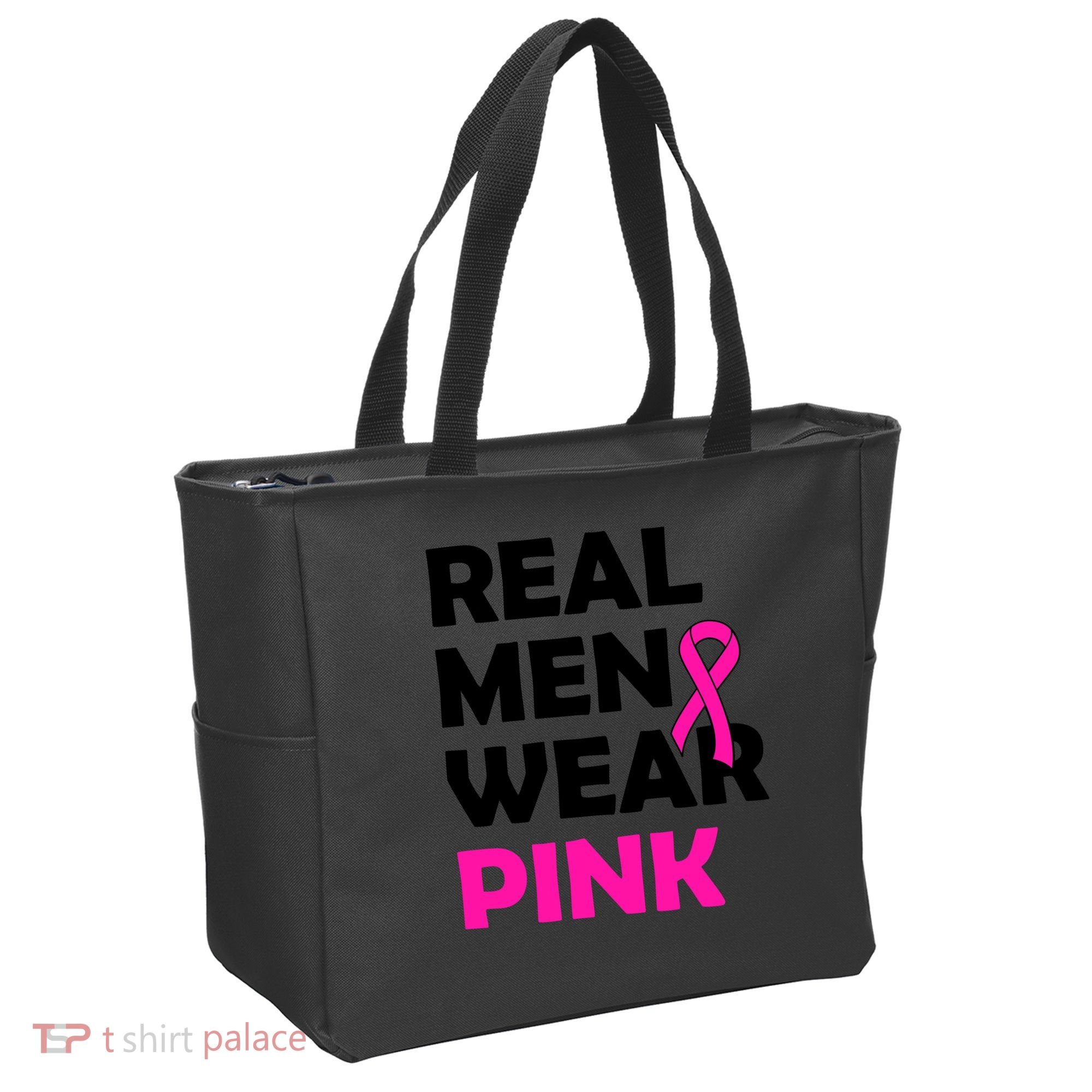 Real M.e.n Wear Pink Breast Cancer Awareness Tote Bag