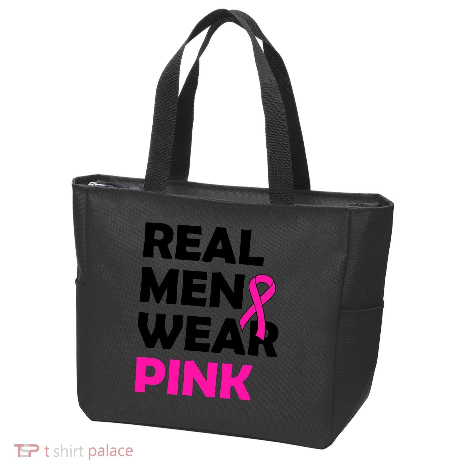 Real M.e.n Wear Pink Breast Cancer Awareness Tote Bag