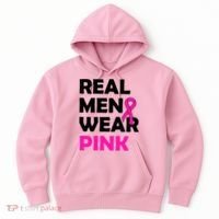Real M.e.n Wear Pink Breast Cancer Awareness Hoodie thumb 0