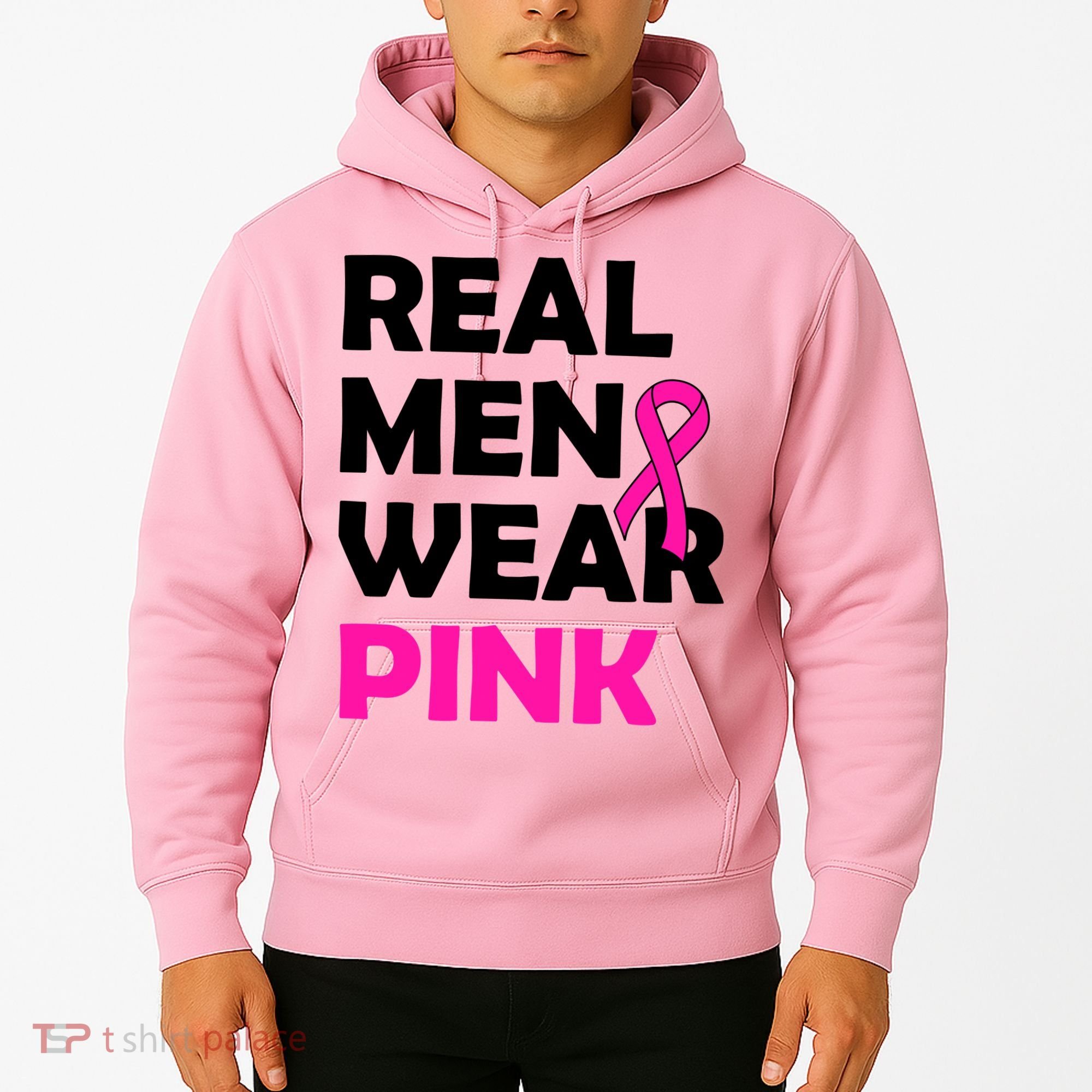 Real M.e.n Wear Pink Breast Cancer Awareness Hoodie