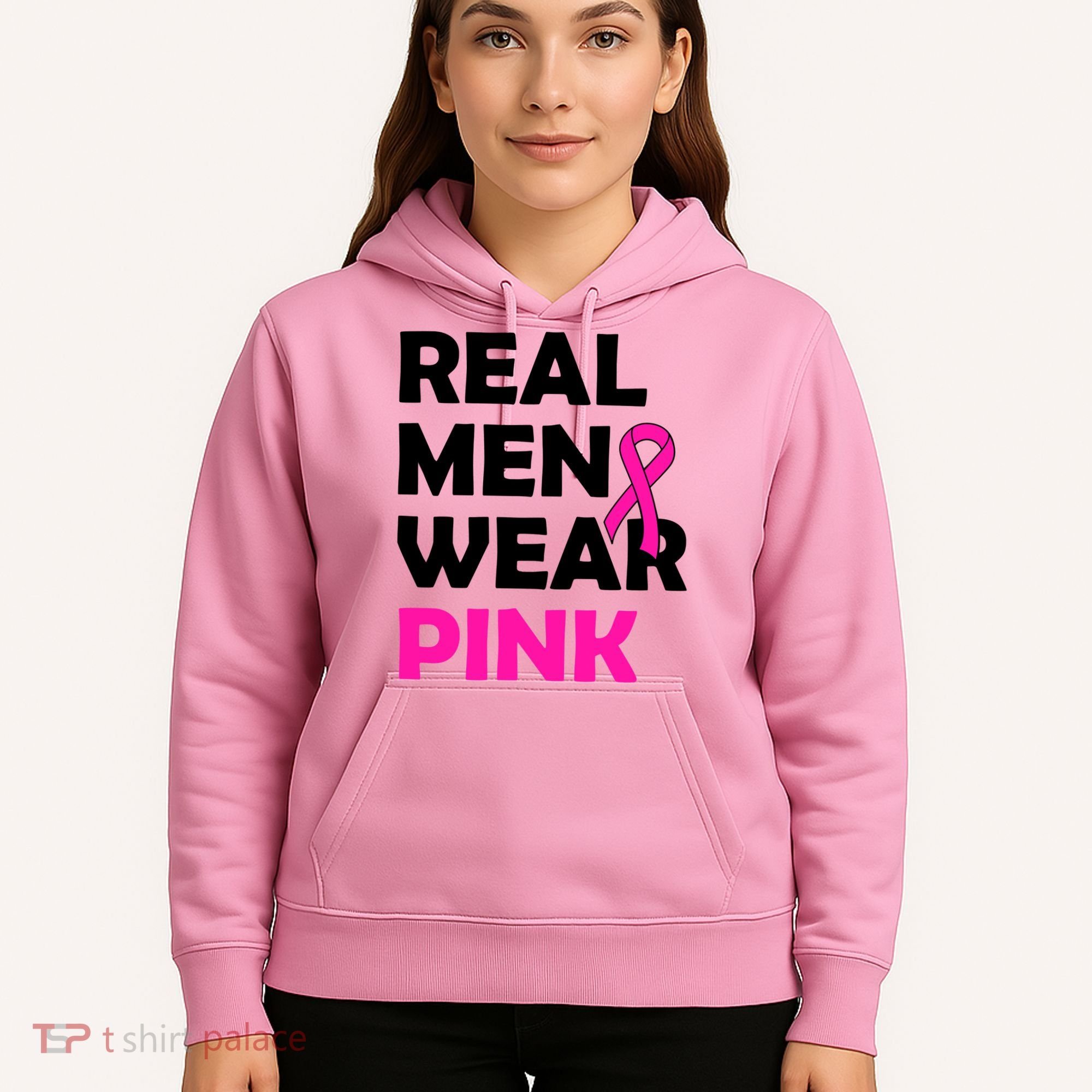 Real M.e.n Wear Pink Breast Cancer Awareness Hoodie