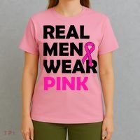 Real M.e.n Wear Pink Breast Cancer Awareness T-Shirt thumb 4