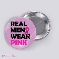 Real M.e.n Wear Pink Breast Cancer Awareness Button thumb 0