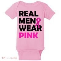 Real M.e.n Wear Pink Breast Cancer Awareness Baby Bodysuit thumb 0