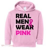 Real M.e.n Wear Pink Breast Cancer Awareness Toddler Hoodie thumb 0