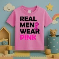 Real M.e.n Wear Pink Breast Cancer Awareness Toddler T-Shirt thumb 3