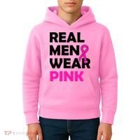 Real M.e.n Wear Pink Breast Cancer Awareness Kids Hoodie thumb 4