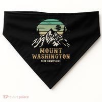 Retro Mount Washington NH Merchandise Hiking Mt Washington USA-Made Doggie Bandana thumb 0