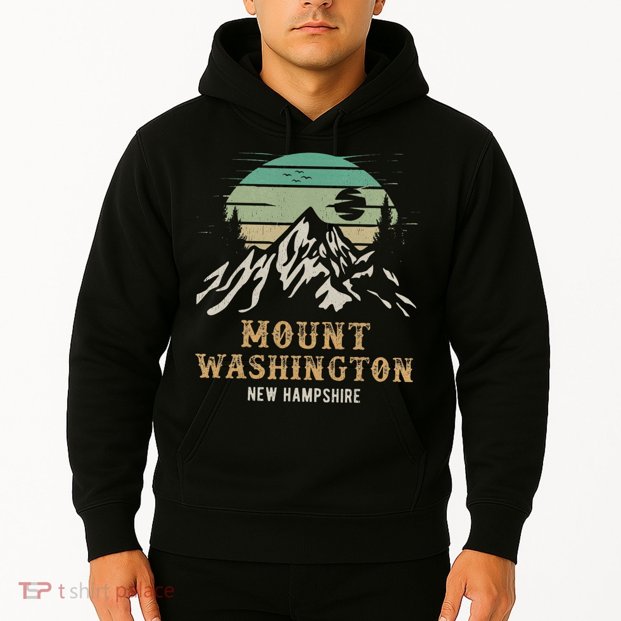 Retro Mount Washington NH Merchandise Hiking Mt Washington Hoodie