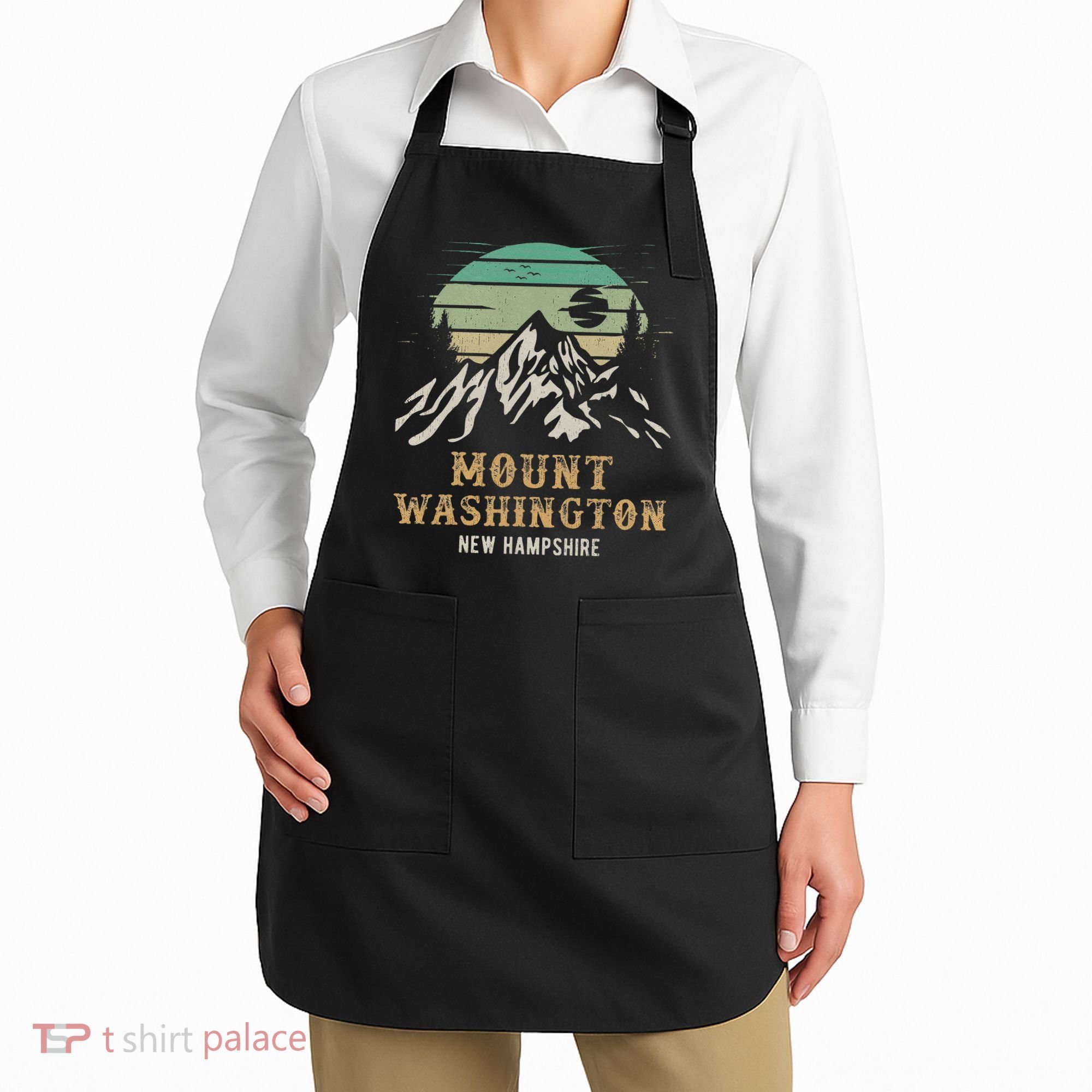Retro Mount Washington NH Merchandise Hiking Mt Washington Apron