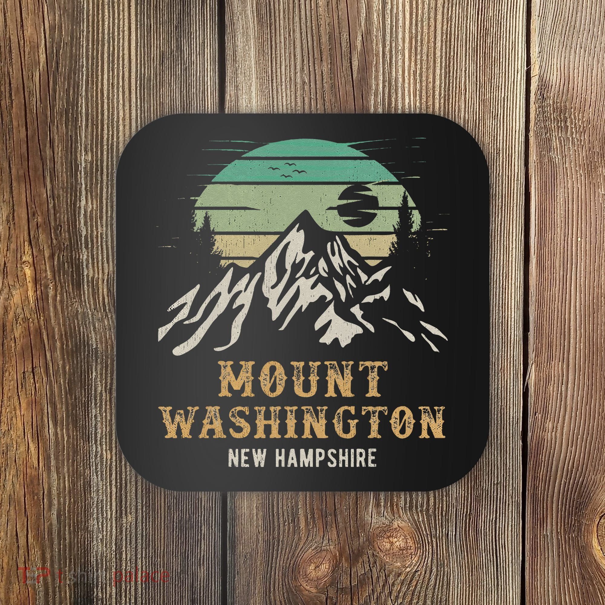 Retro Mount Washington NH Merchandise Hiking Mt Washington Coaster