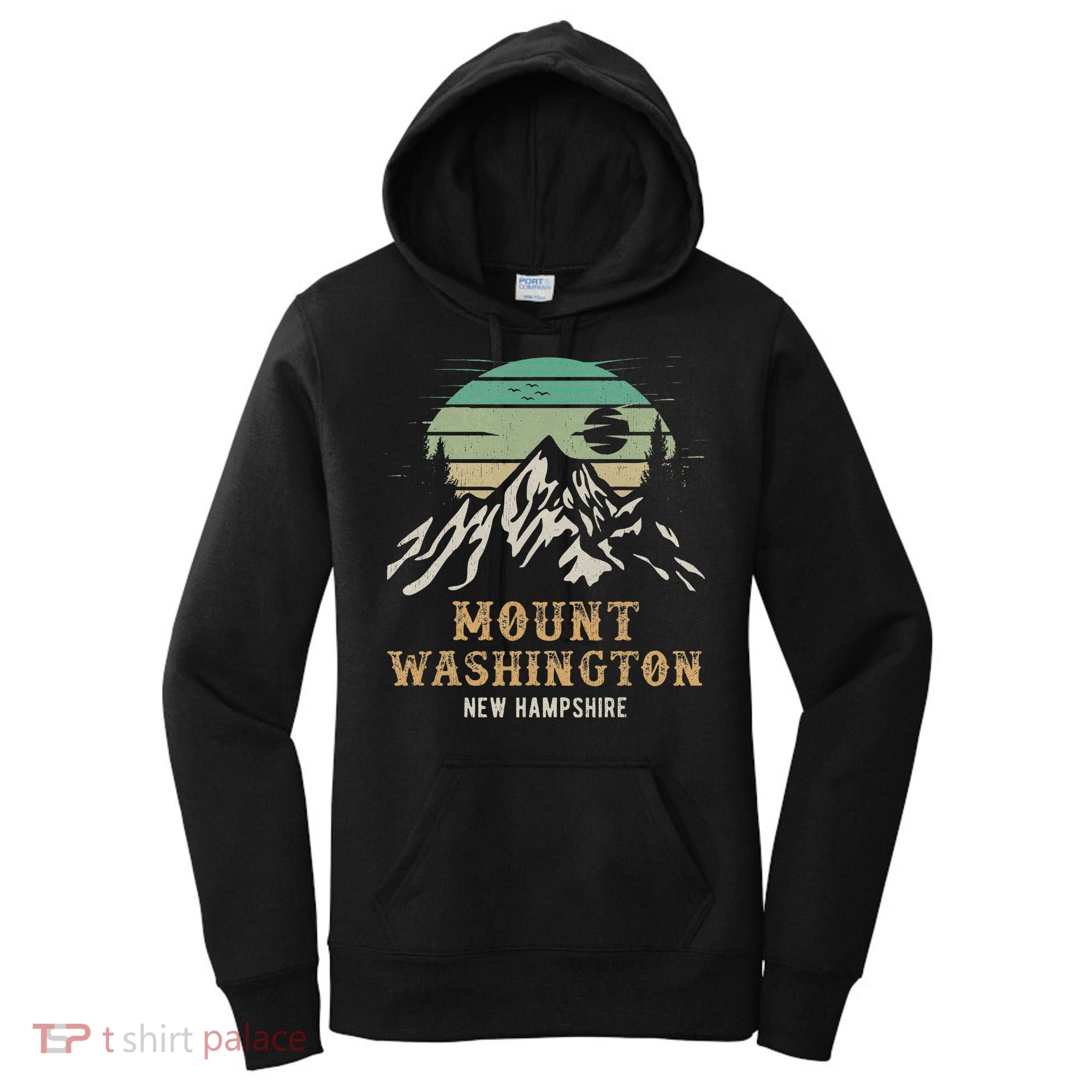 Retro Mount Washington NH Merchandise Hiking Mt Washington Women's Hoodie