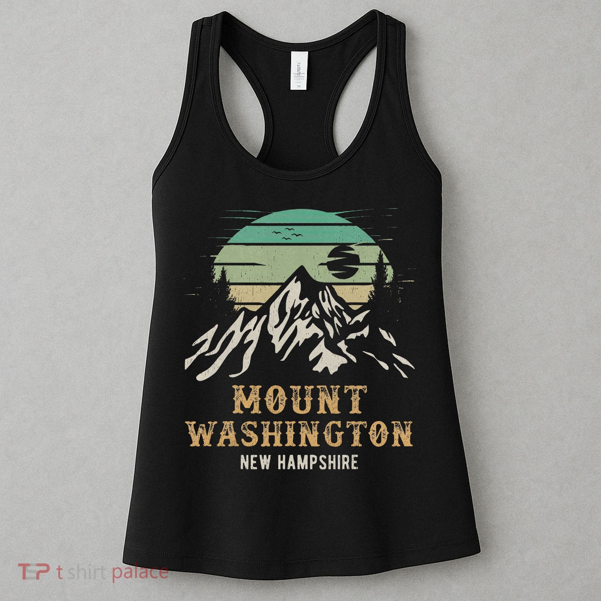Retro Mount Washington NH Merchandise Hiking Mt Washington Women's Tank Top