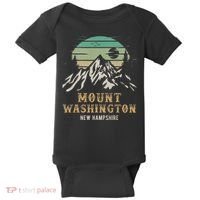 Retro Mount Washington NH Merchandise Hiking Mt Washington Baby Bodysuit thumb 0