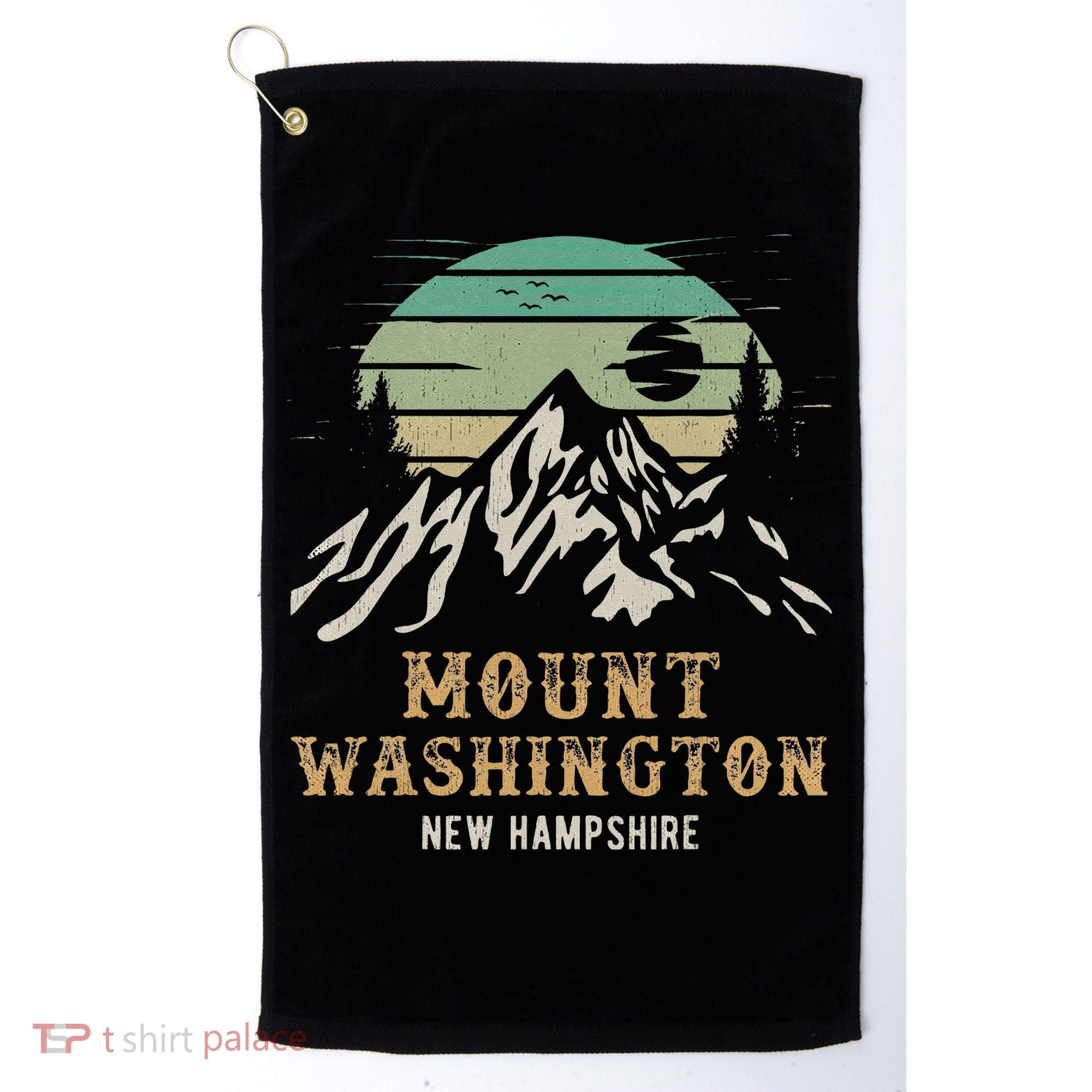 Retro Mount Washington NH Merchandise Hiking Mt Washington Golf Towel